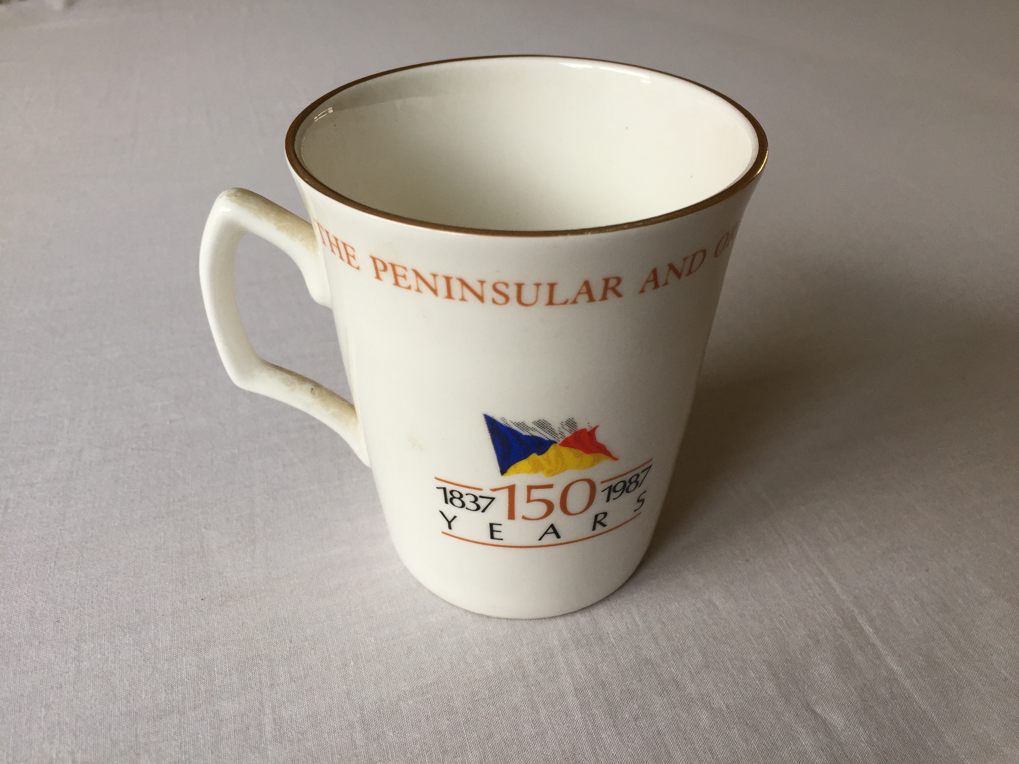 RARE TO FIND 150TH ANNIVERSARY TEA/COFFEE MUG FROM THE P&O LINE 1987 [P]